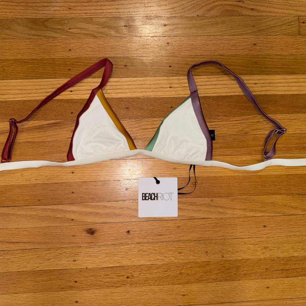 Beach Riot Multicolor Triangle Bikini Top - Picture 3 of 5